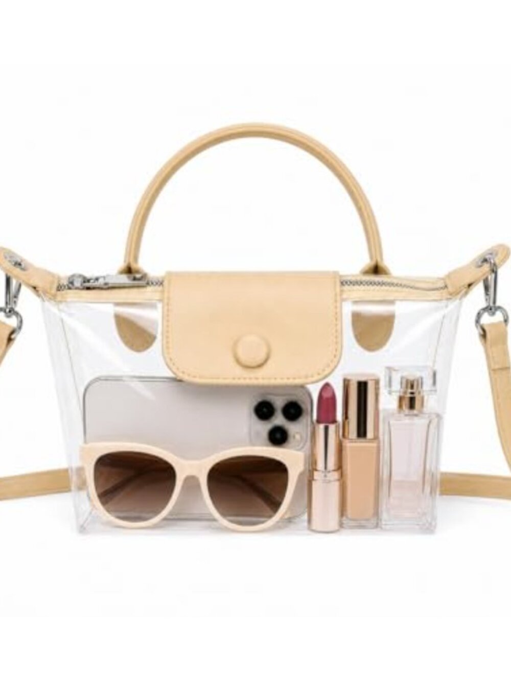 Clear PVC Crossbody Bag Stadium Approved Transparent Purse Mini